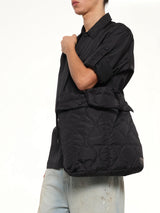 Military Down Helmet Shoulder Bag in Black