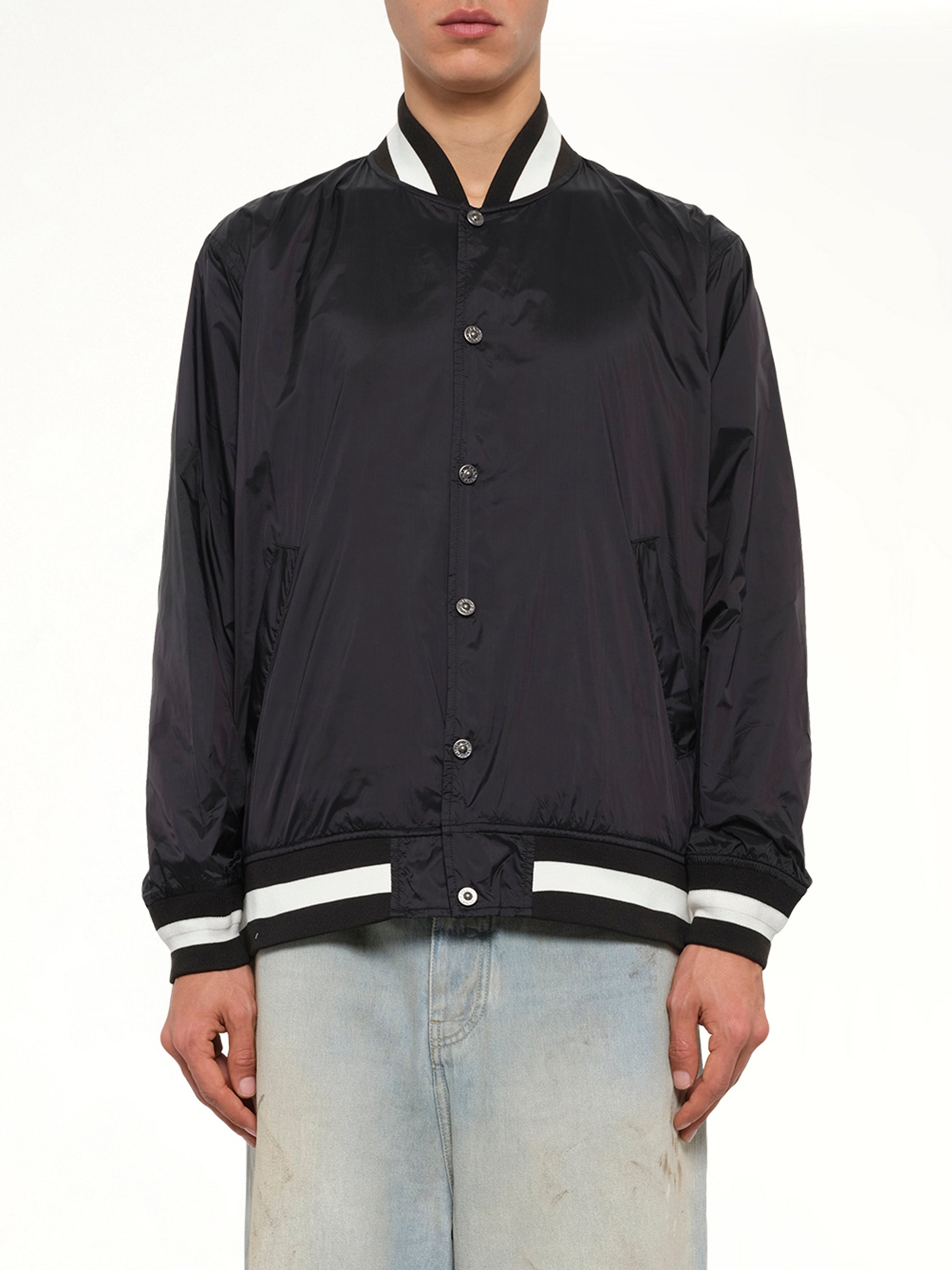 Non Down Basic Reversible Studium Jacket in Black