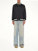 Non Down Basic Reversible Studium Jacket in Black