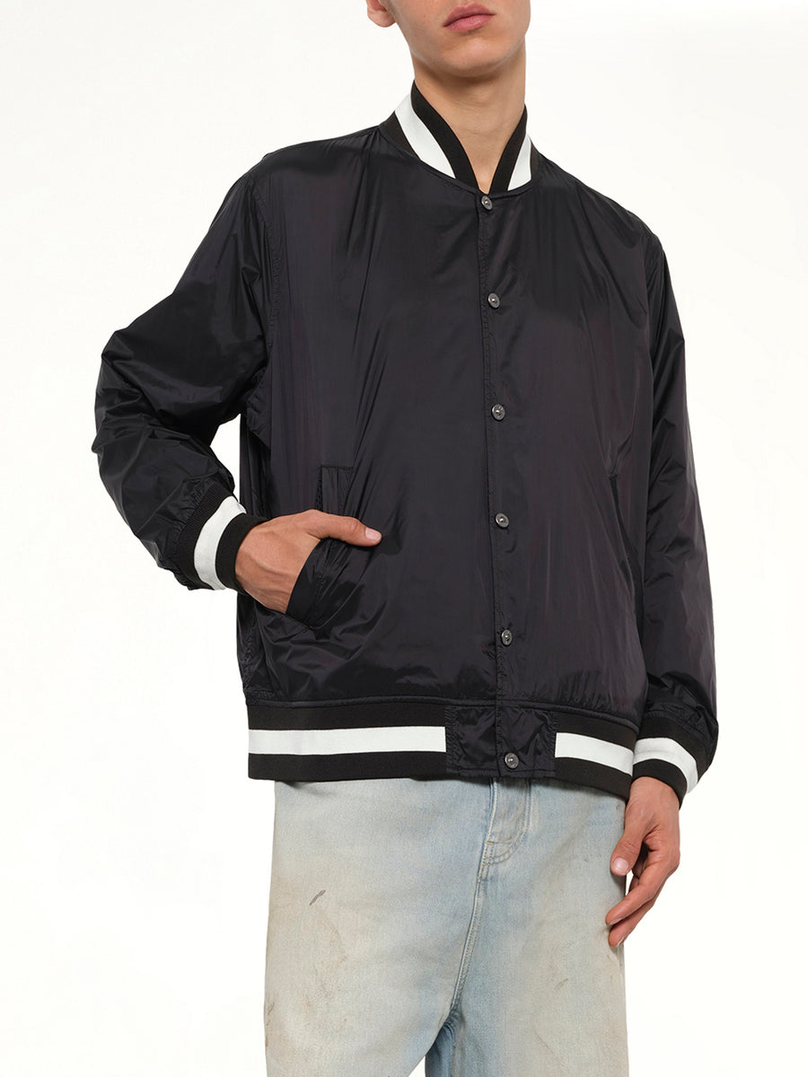 Non Down Basic Reversible Studium Jacket in Black