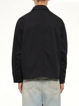 Non Down Work Button Coverall in Black