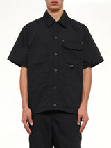Non Down Work Half Sleeve Shirt in Black