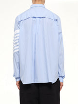 Printed Striped Woven Shirt in Blue