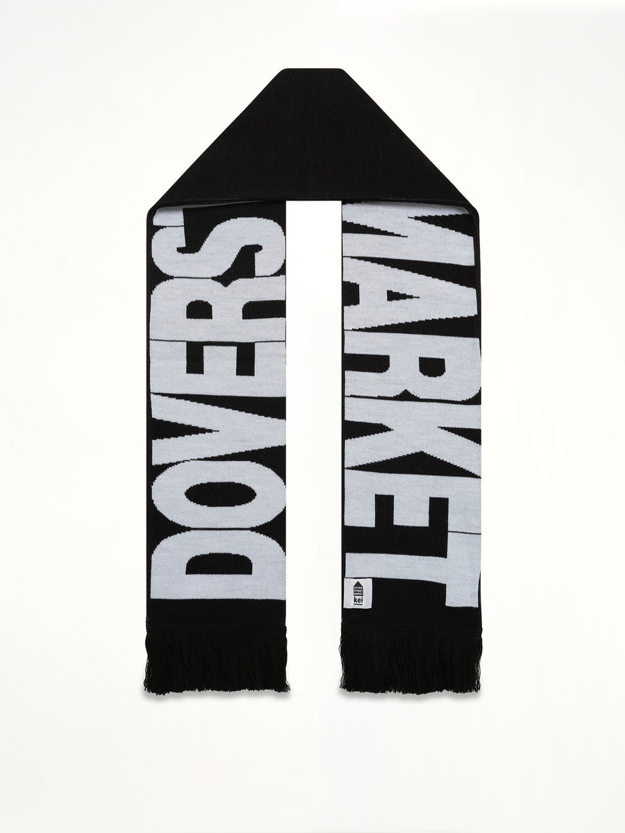 DSM Football Knit Scarf in Black