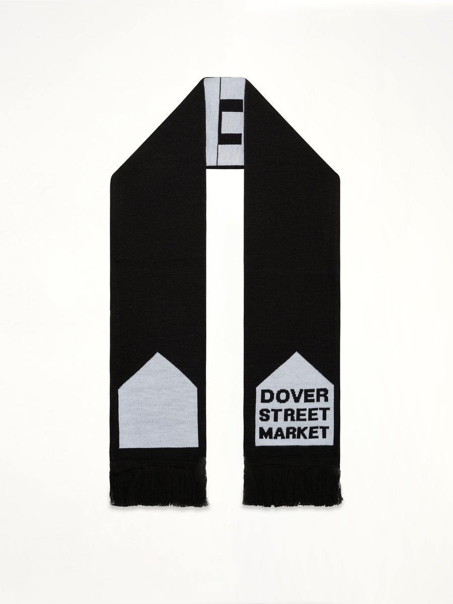 DSM Football Knit Scarf in Black