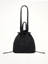 Military Down Helmet Shoulder Bag in Black