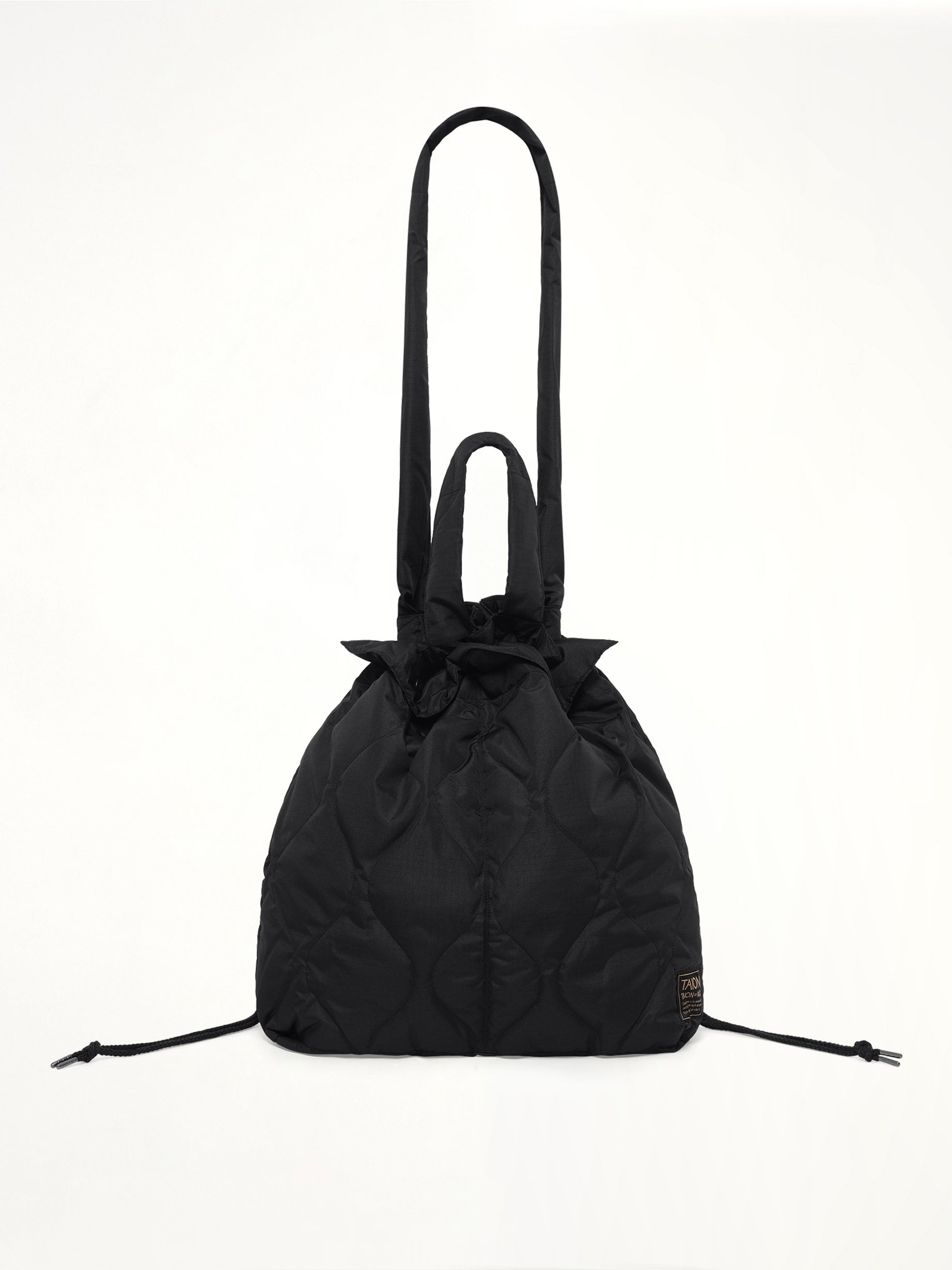 Military Down Helmet Shoulder Bag in Black