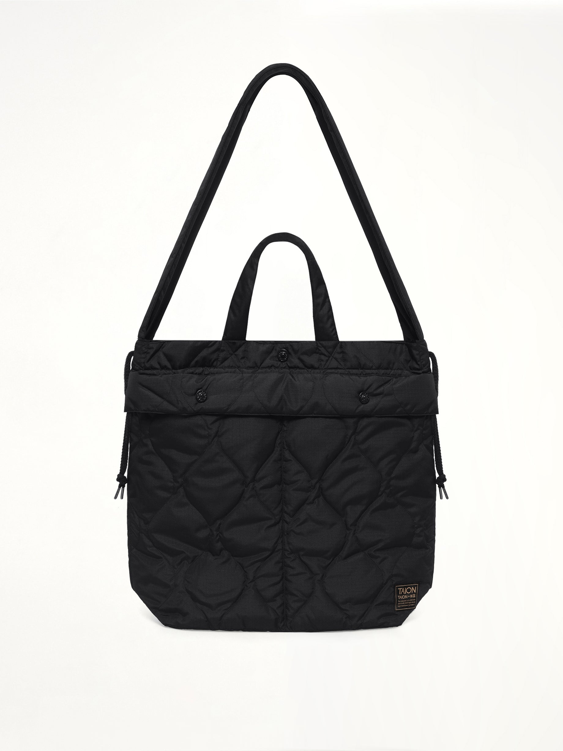 Military Down Helmet Shoulder Bag in Black