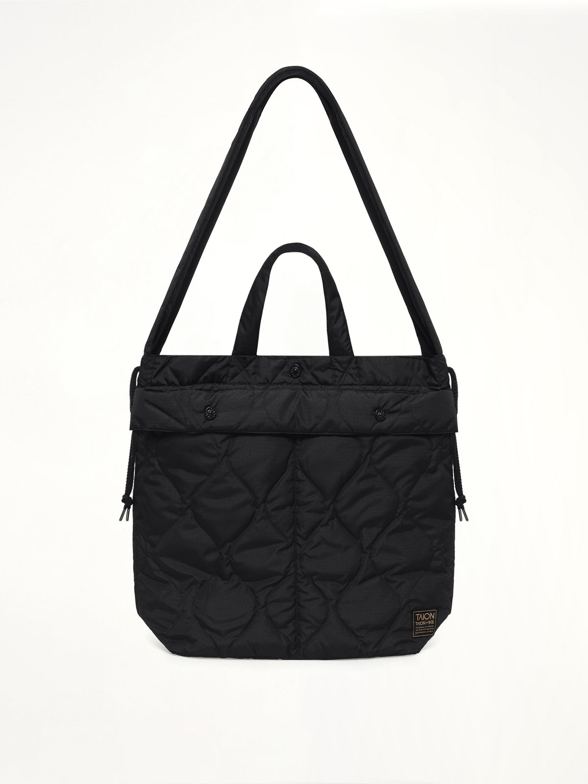 Military Down Helmet Shoulder Bag in Black