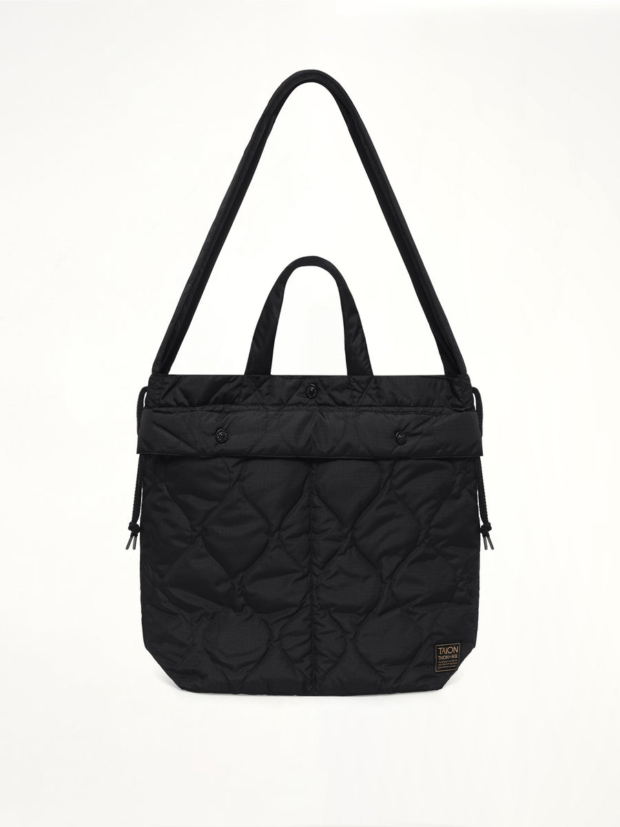 Military Down Helmet Shoulder Bag in Black