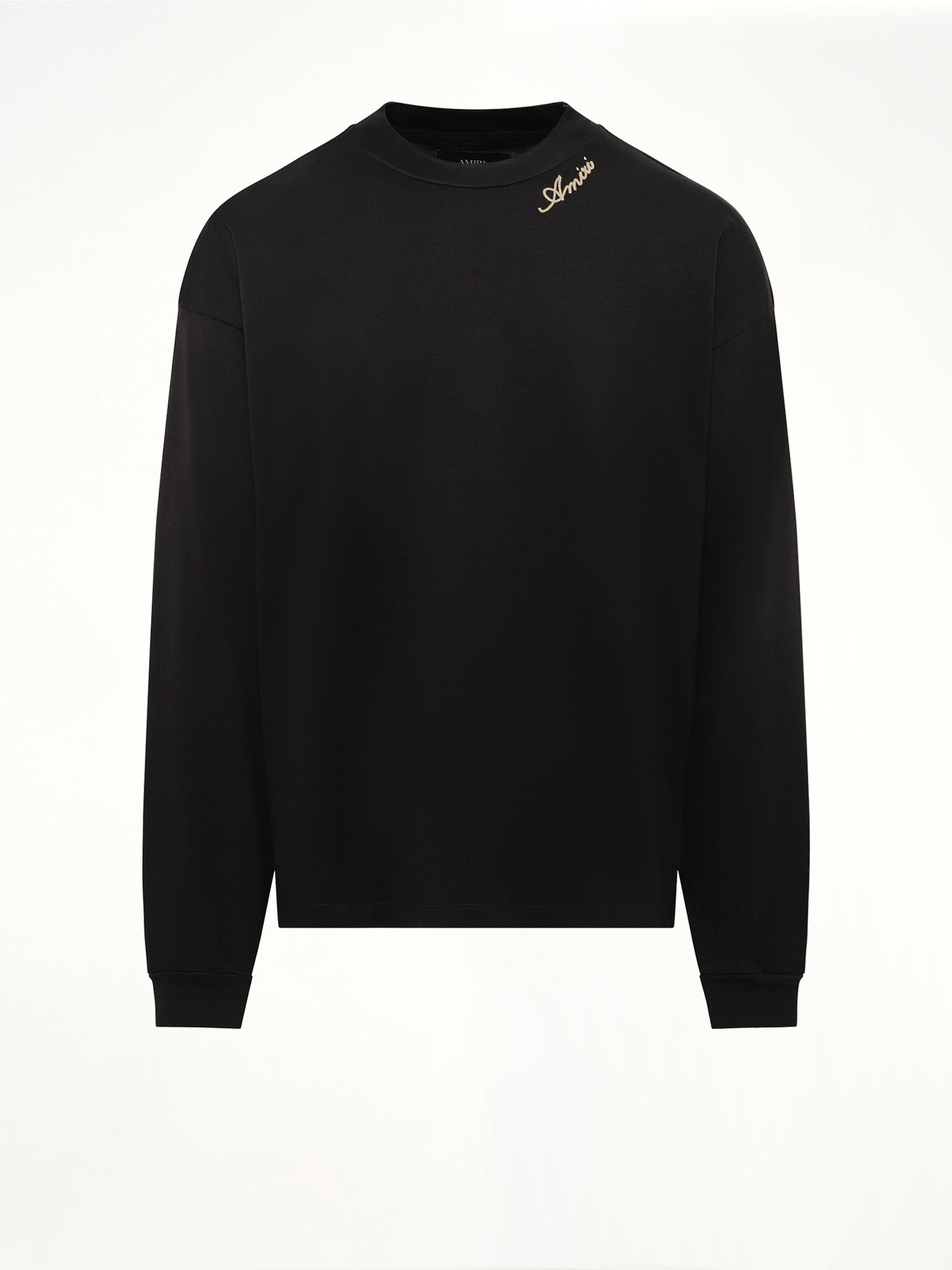 Amiri Script LS T-Shirt in Black