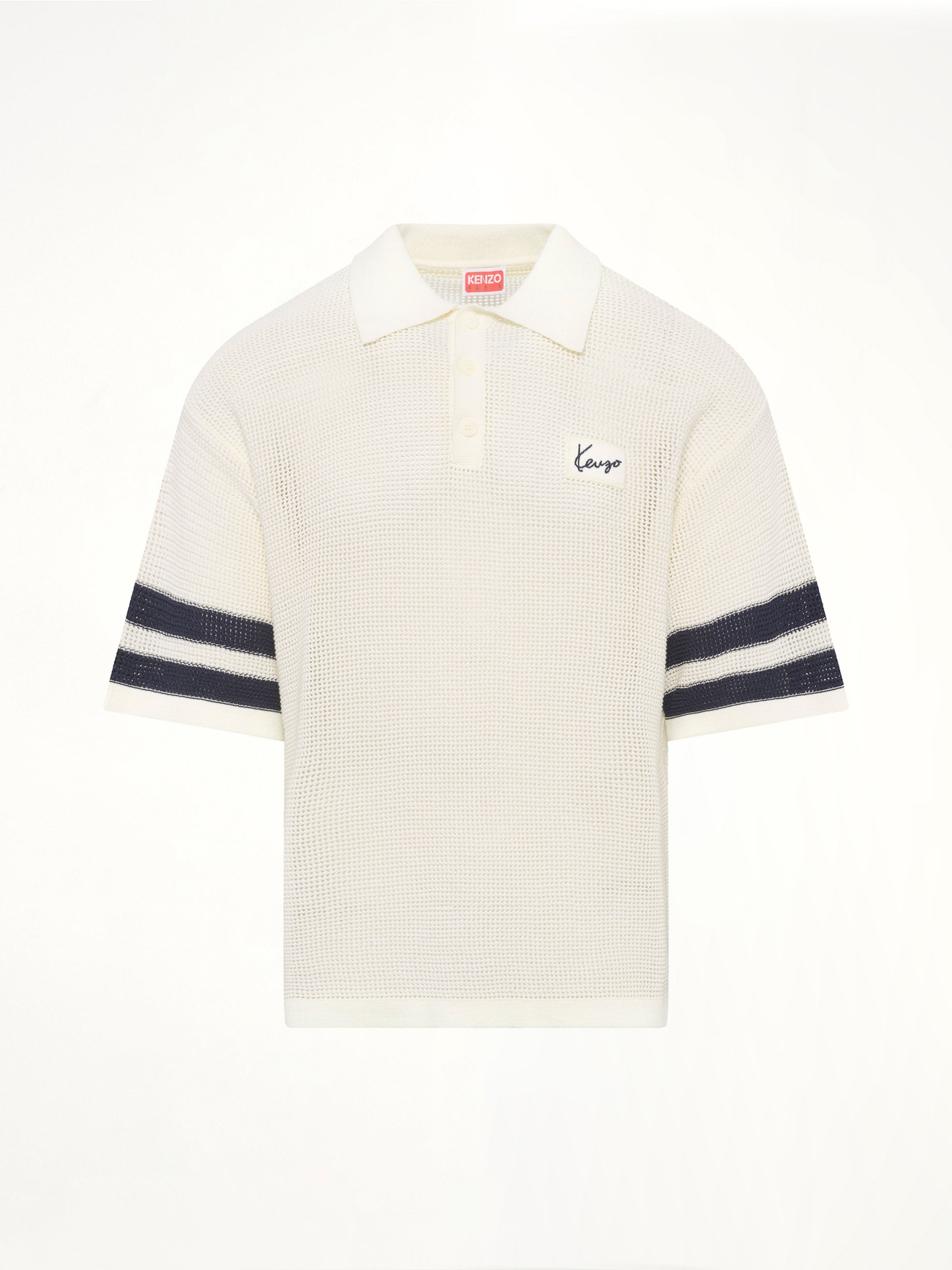 Crochet Polo in Off White