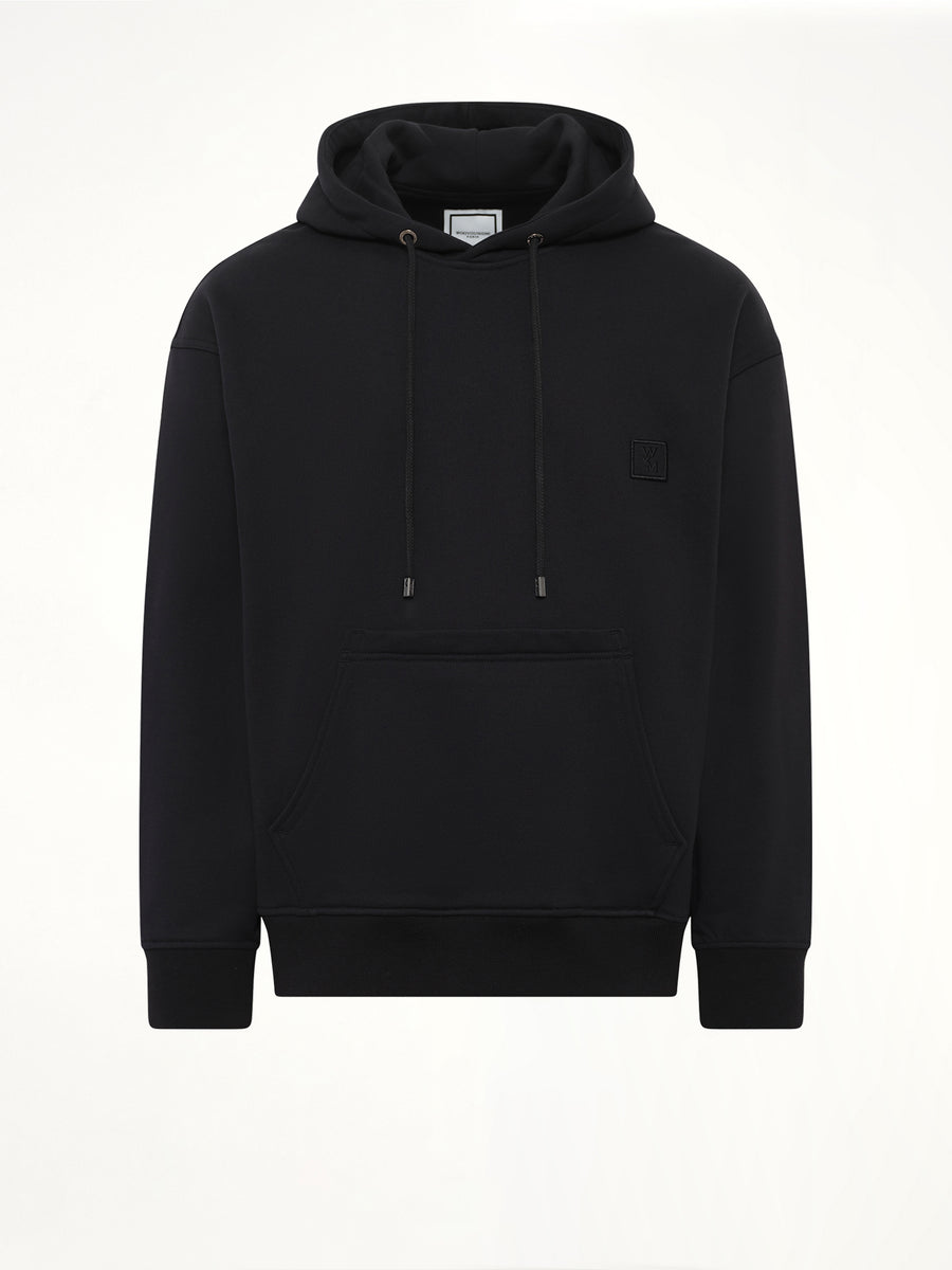 Flower Print Hoodie in Black
