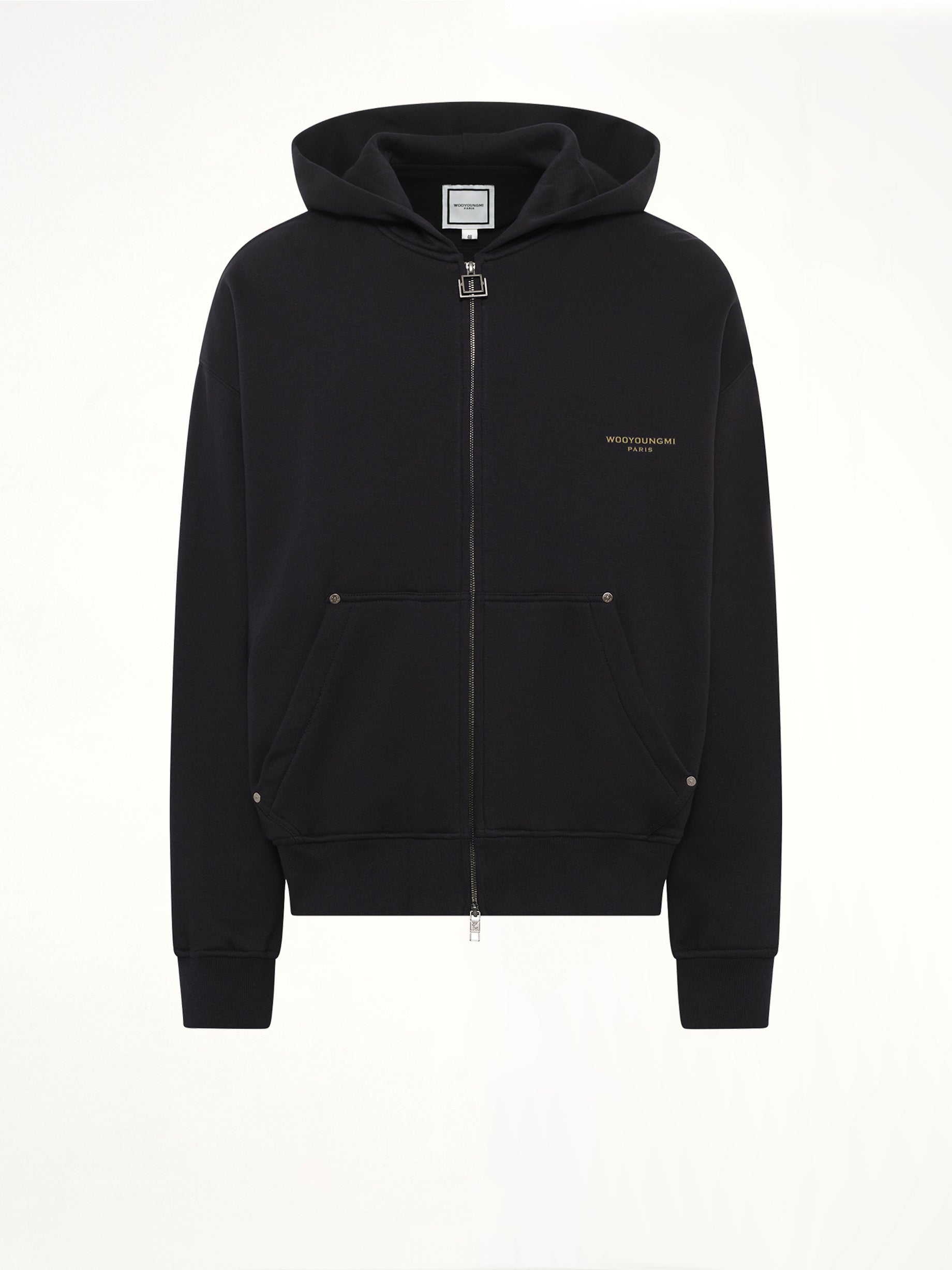Forest Print Hoodie in Black