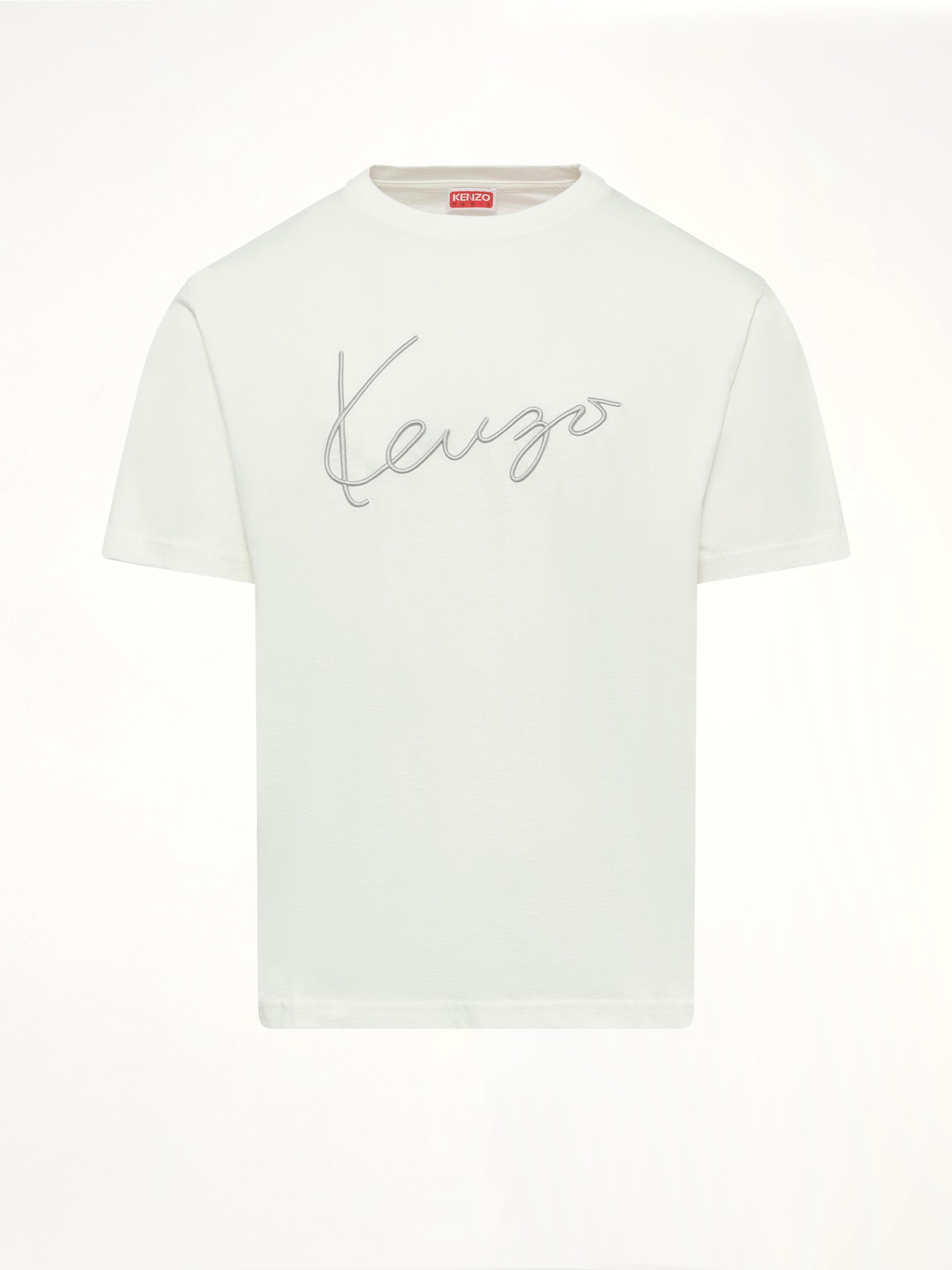 Gots Kenzo Big Signature Classic T-Shirt in Off White