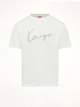 Gots Kenzo Big Signature Classic T-Shirt in Off White