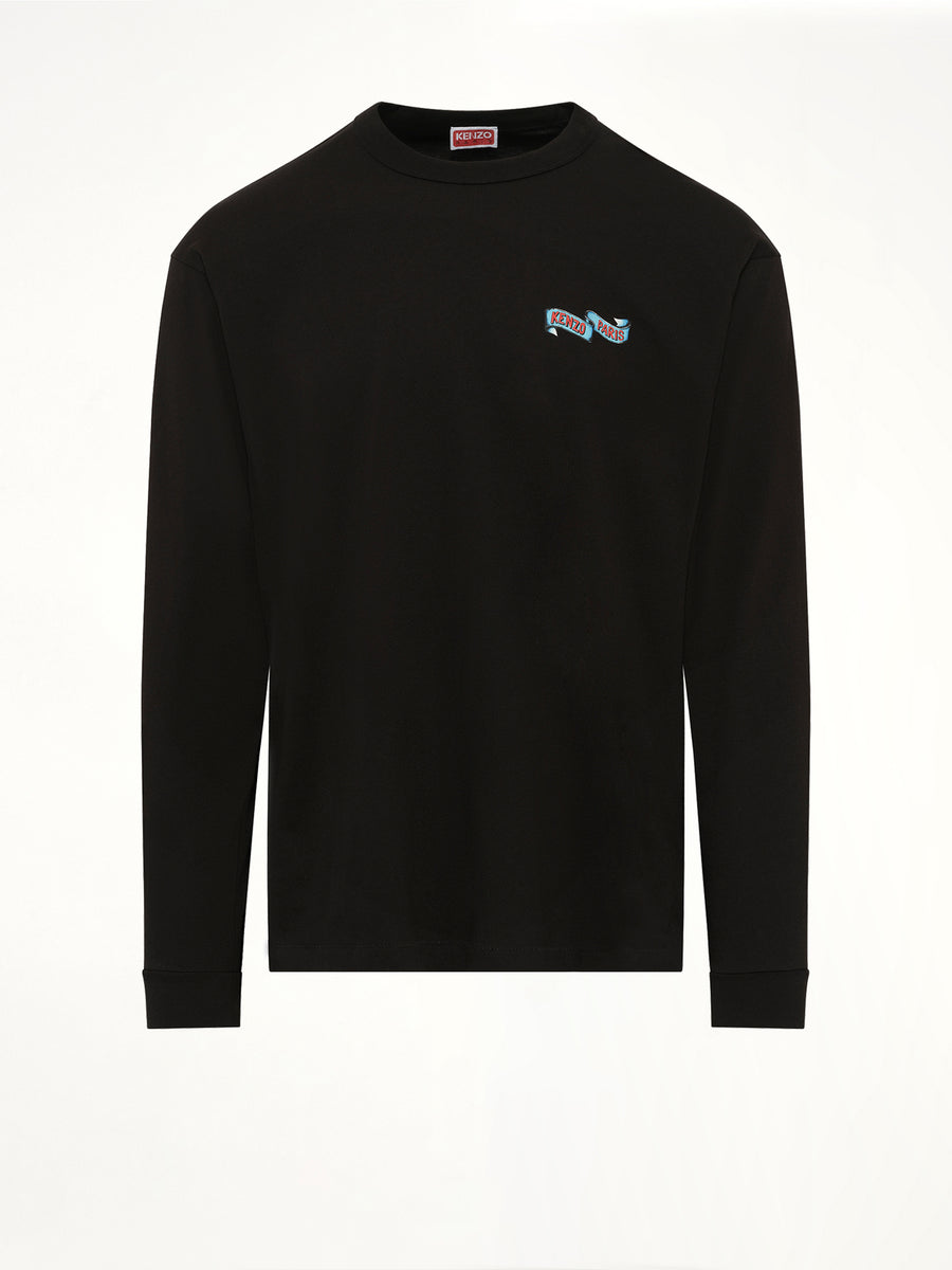 Gots Kenzo Jumping Tiger Long Sleeves T-Shirt in Black