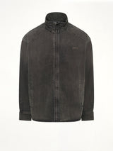 Hoodie Detachable Leather Jumper in Black