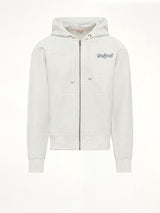 Kenzo Jumping Tiger Classic Zip Up Hoodie in Pale Grey