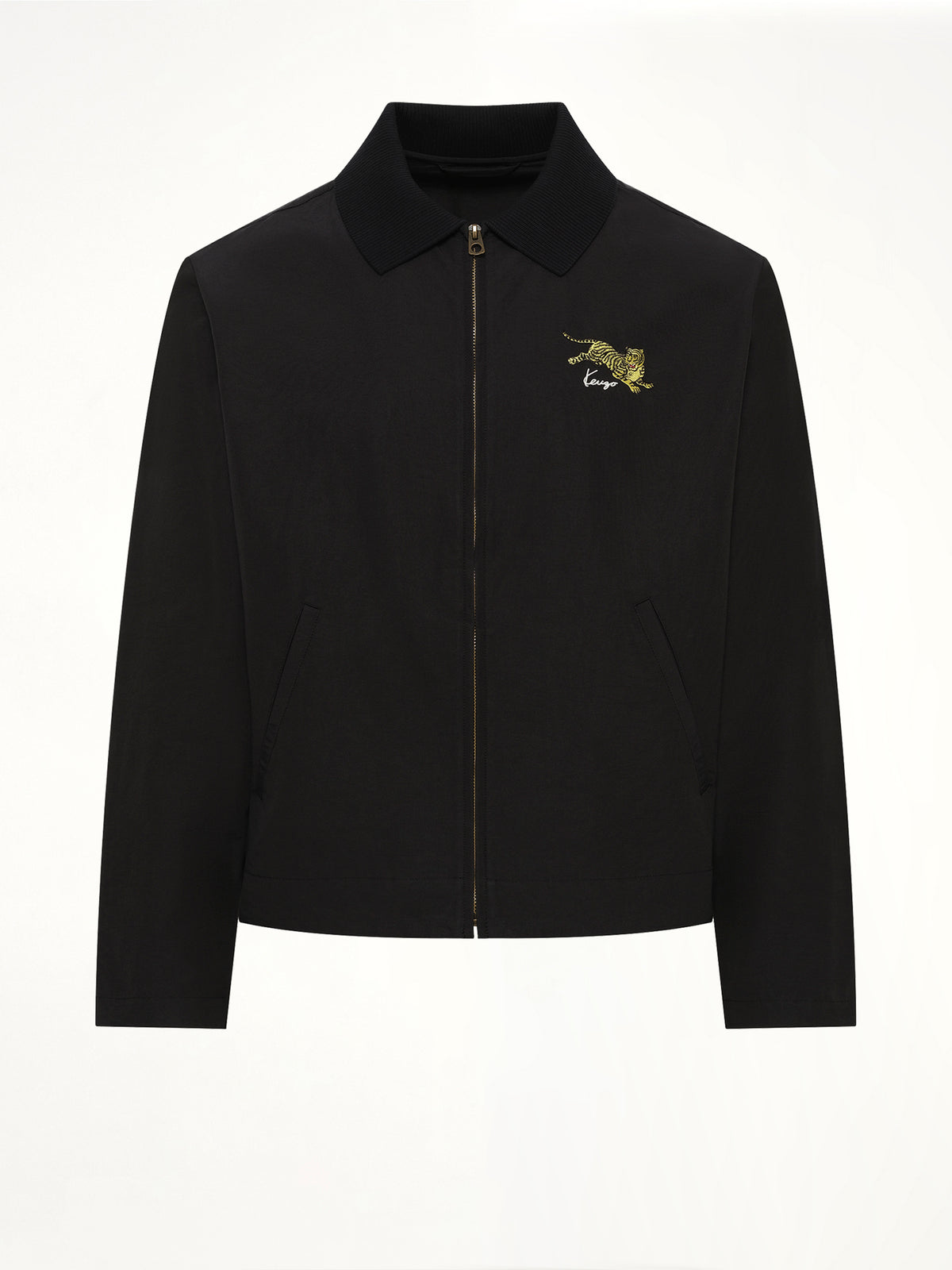 Kenzo Jumping Tiger Zipped Coach Jacket in Black