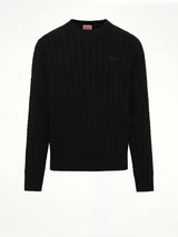 Kenzo Signature Cable Knit Jumper in Black