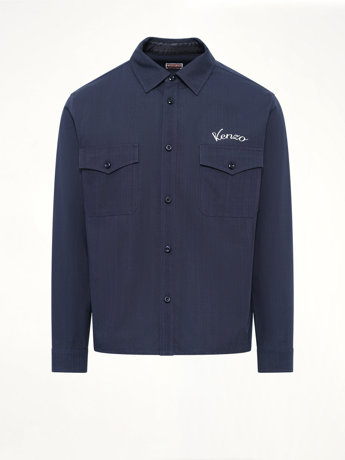 Kenzo Varsity Overshirt in Navy Blue