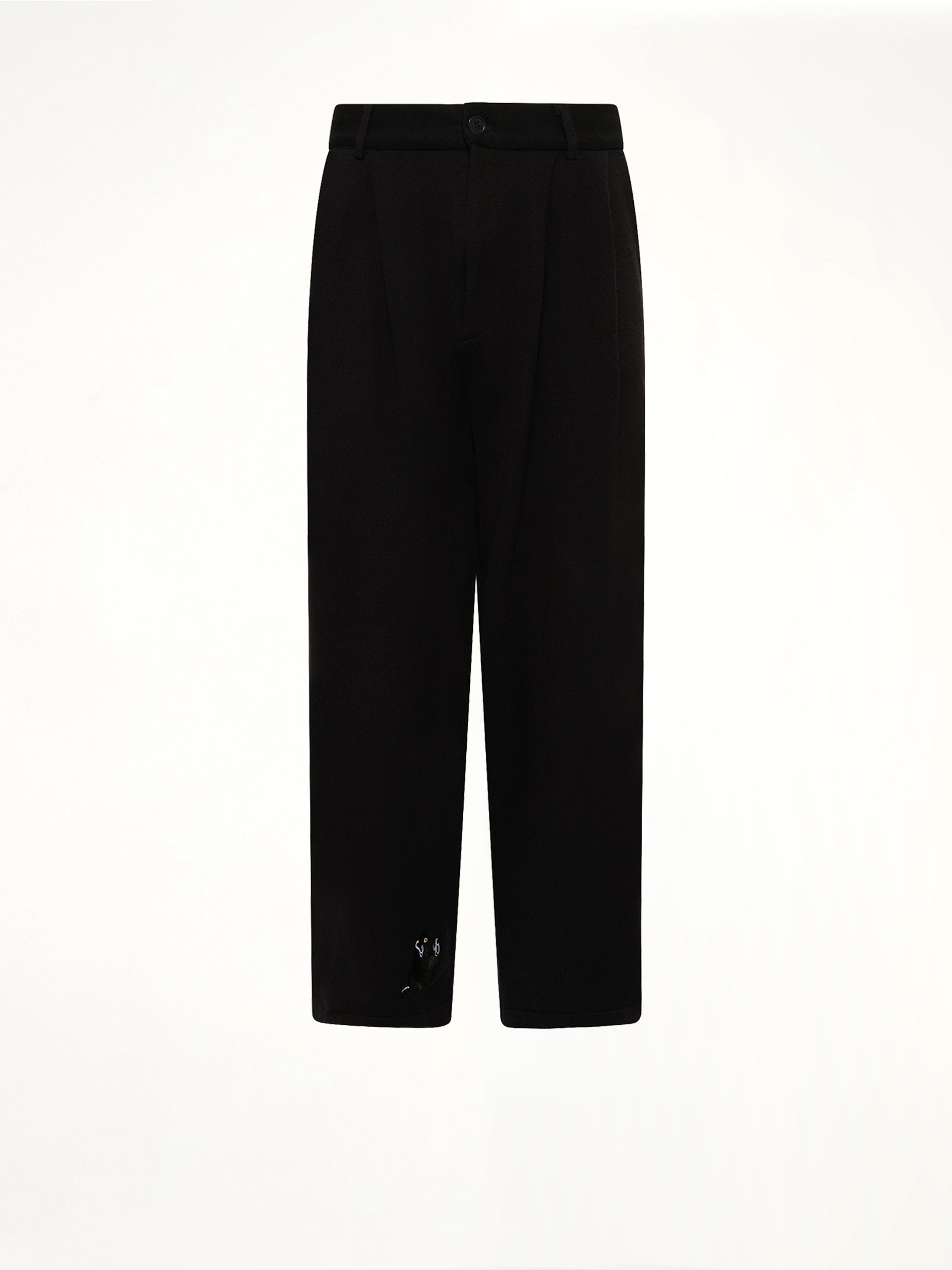 Knitted Cat Burglar Trousers in Black