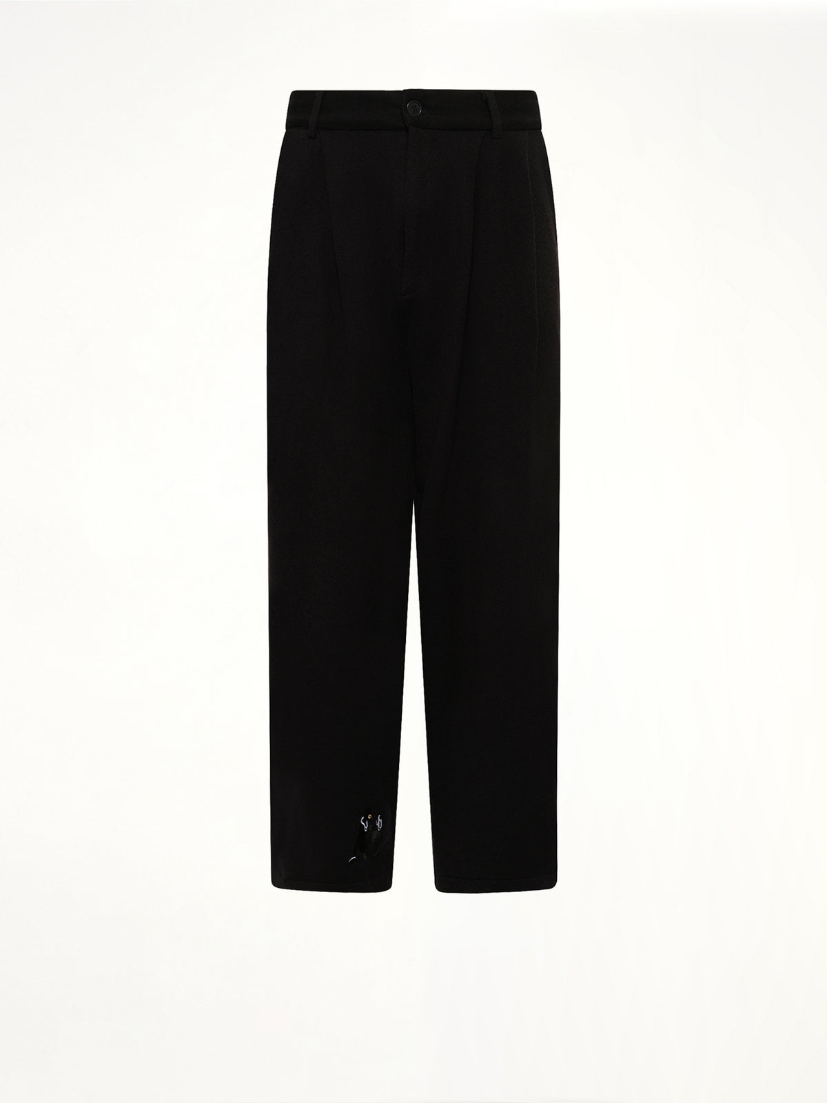 Knitted Cat Burglar Trousers in Black