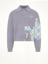 Knitted Wall Painter Rugby in Grey/Plaid