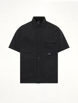 Non Down Work Half Sleeve Shirt in Black