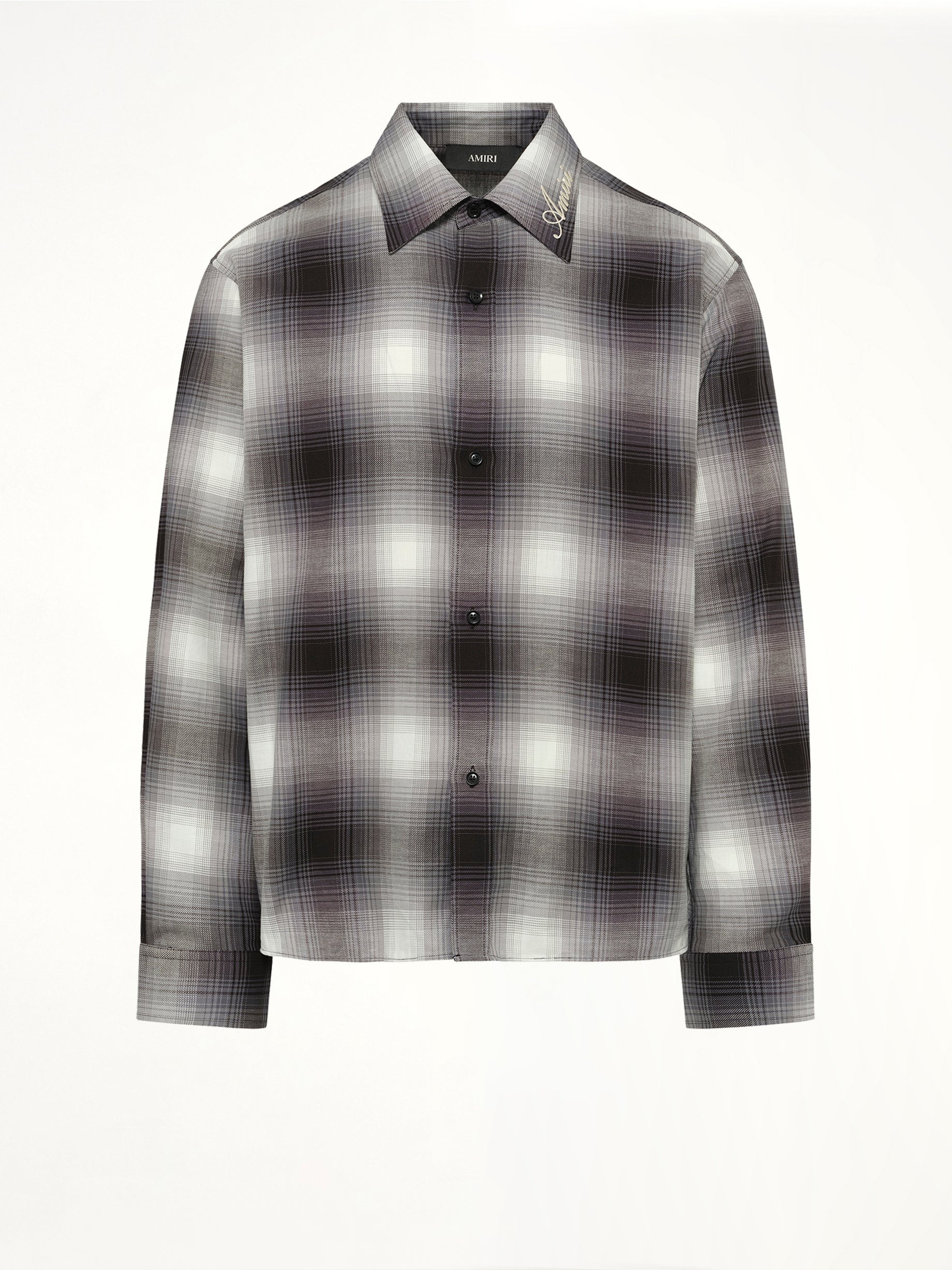 Oversized Flannel Shirt in Black