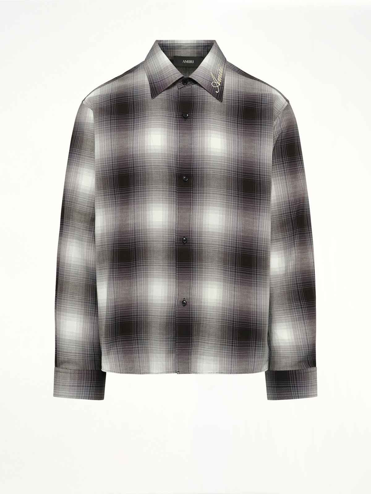 Oversized Flannel Shirt in Black
