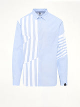 Printed Striped Woven Shirt in Blue