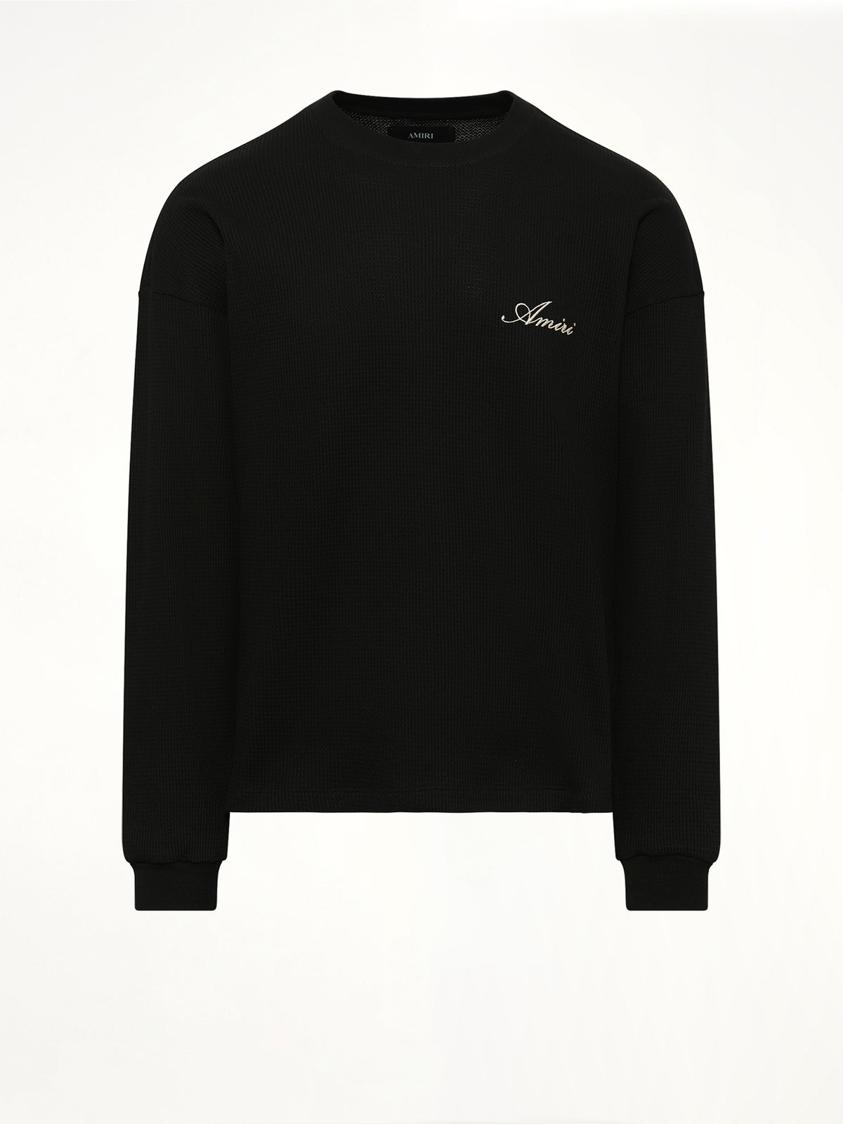 Smoking Wolf Oversized Waffle Sweater in Black