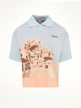 The Apartments Knitted Polo in Blue