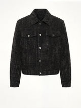 Tweed Trucker Jacket in Black