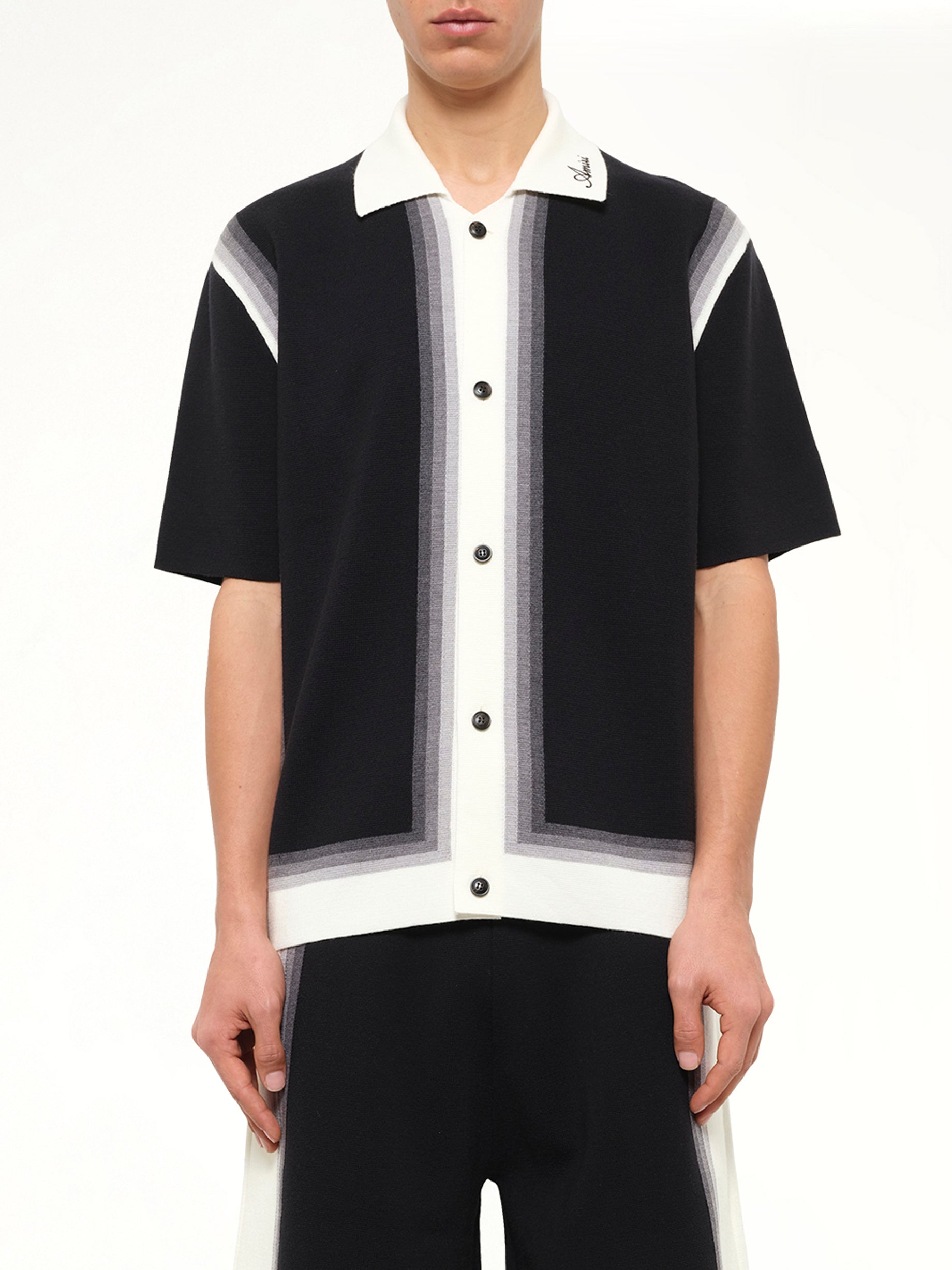 Amiri Lasso Knit Shirt in Black