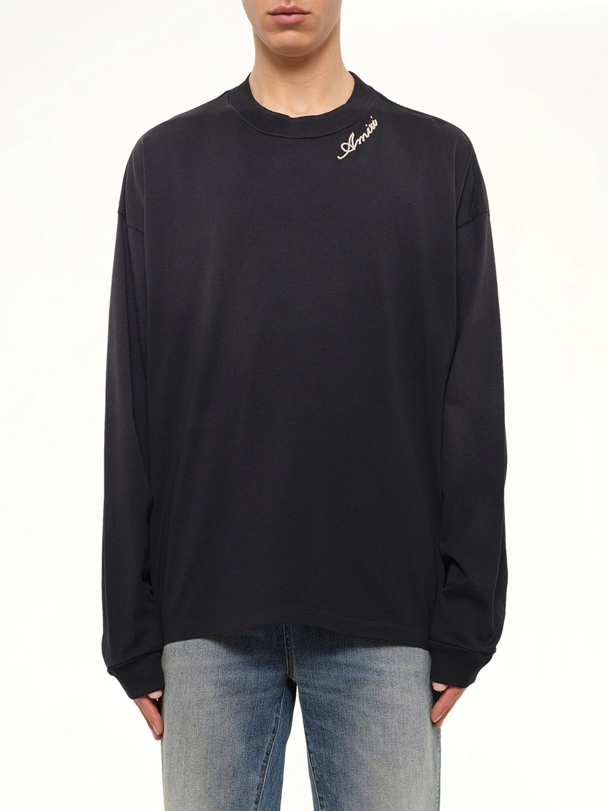 Amiri Script LS T-Shirt in Black