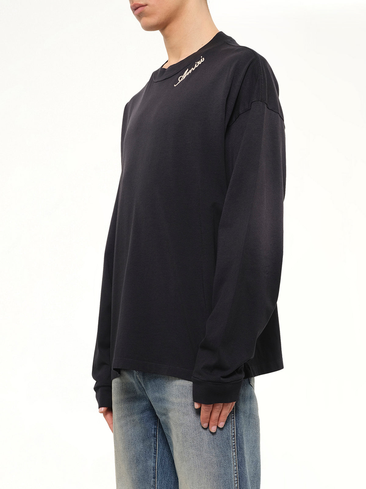 Amiri Script LS T-Shirt in Black
