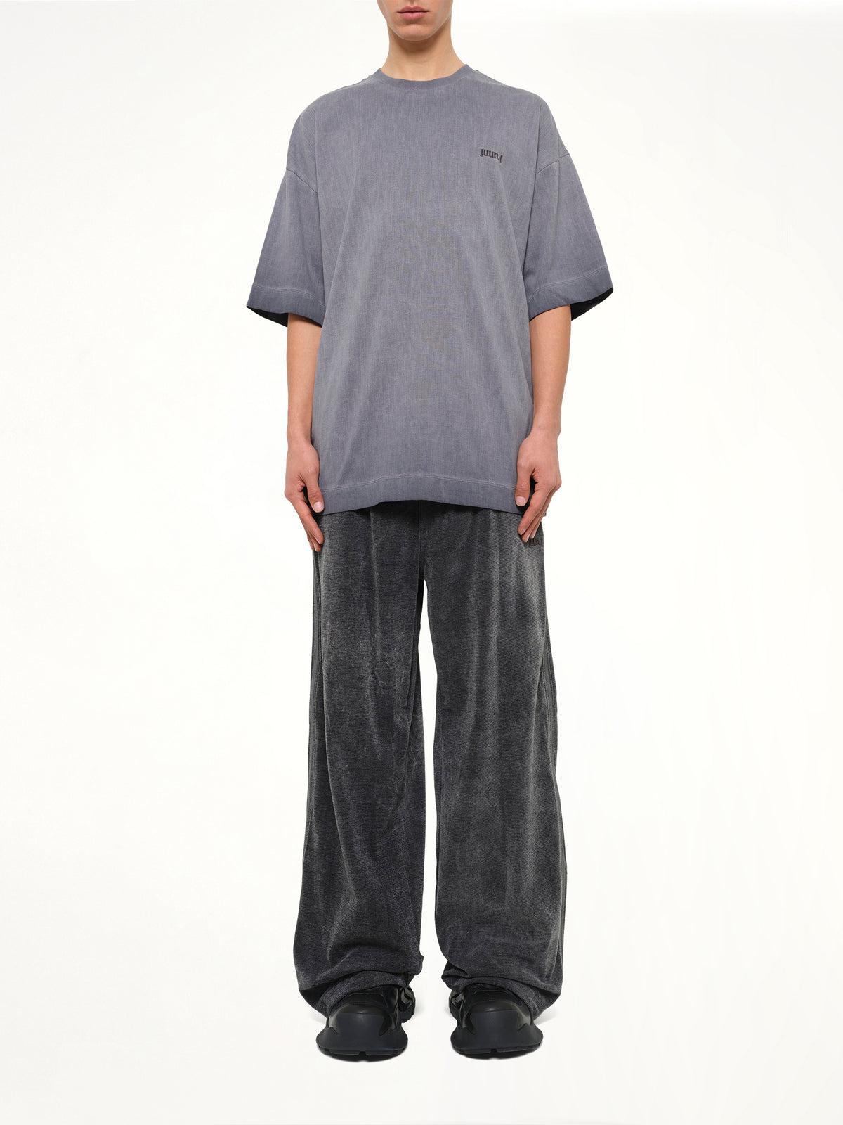 Archive De Juun.J Pigment Dyed Semiover T-Shirt in Navy