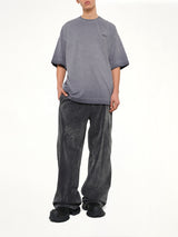 Archive De Juun.J Pigment Dyed Semiover T-Shirt in Navy