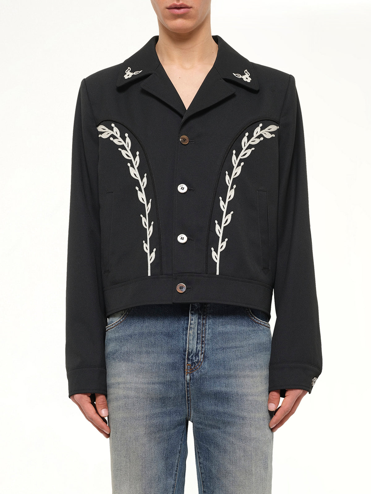 Cadet Western Jacket in Black