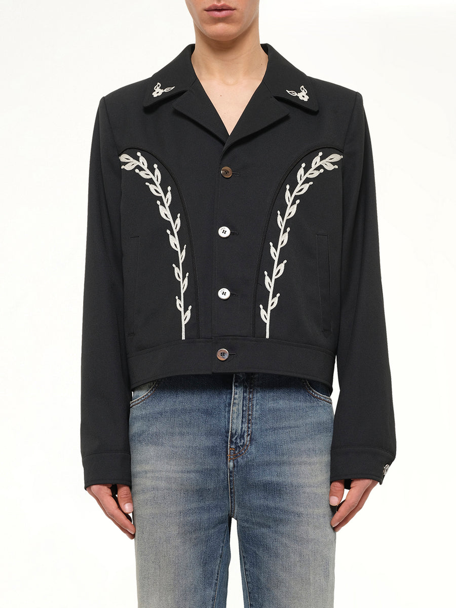 Cadet Western Jacket in Black