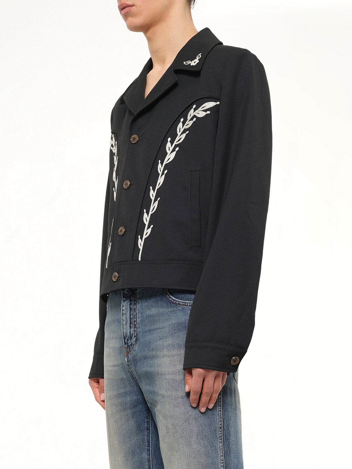 Cadet Western Jacket in Black