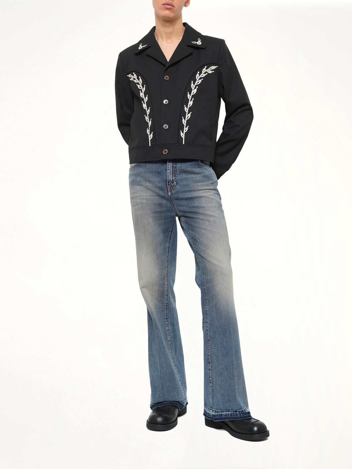 Cadet Western Jacket in Black