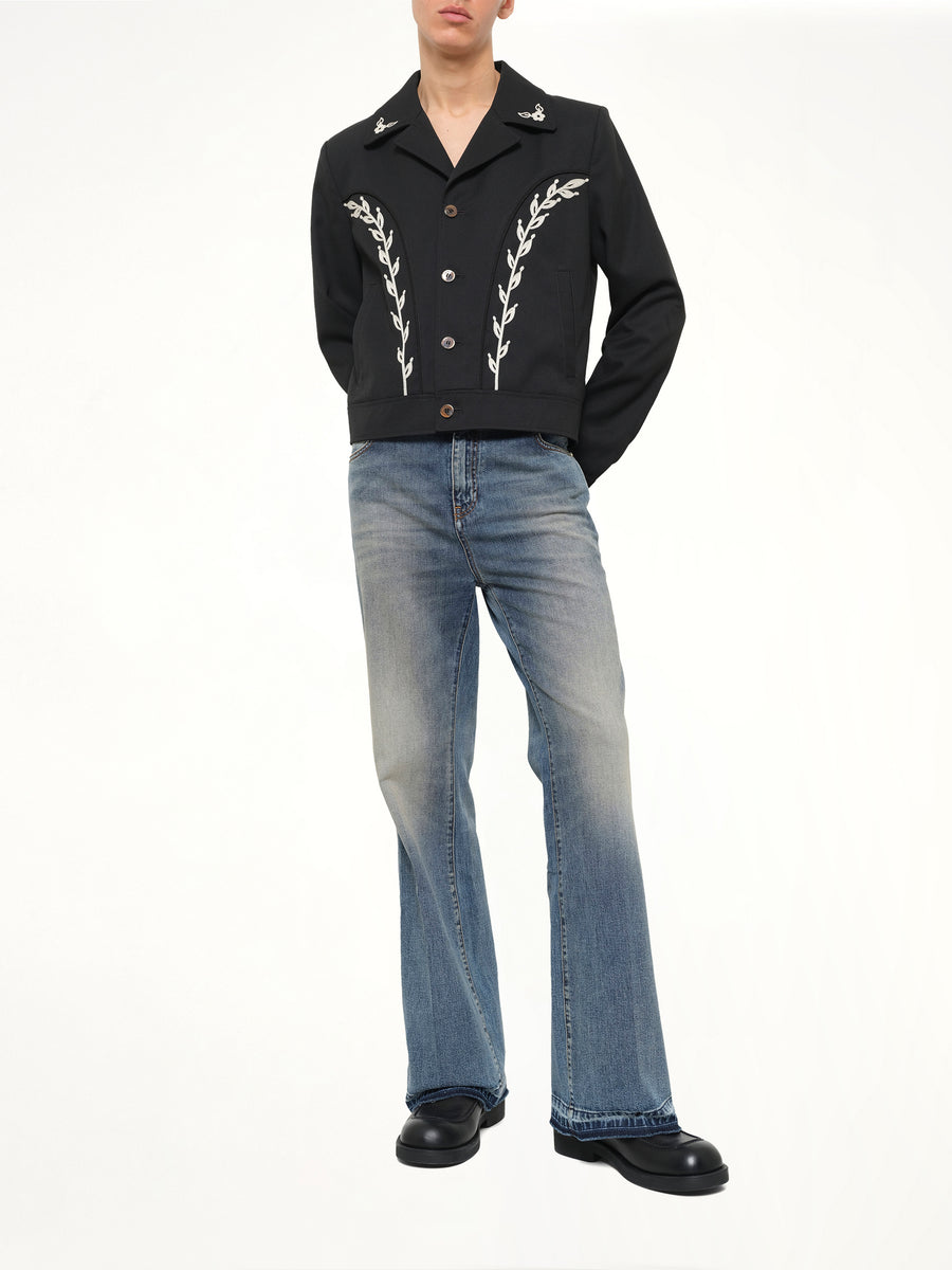 Cadet Western Jacket in Black