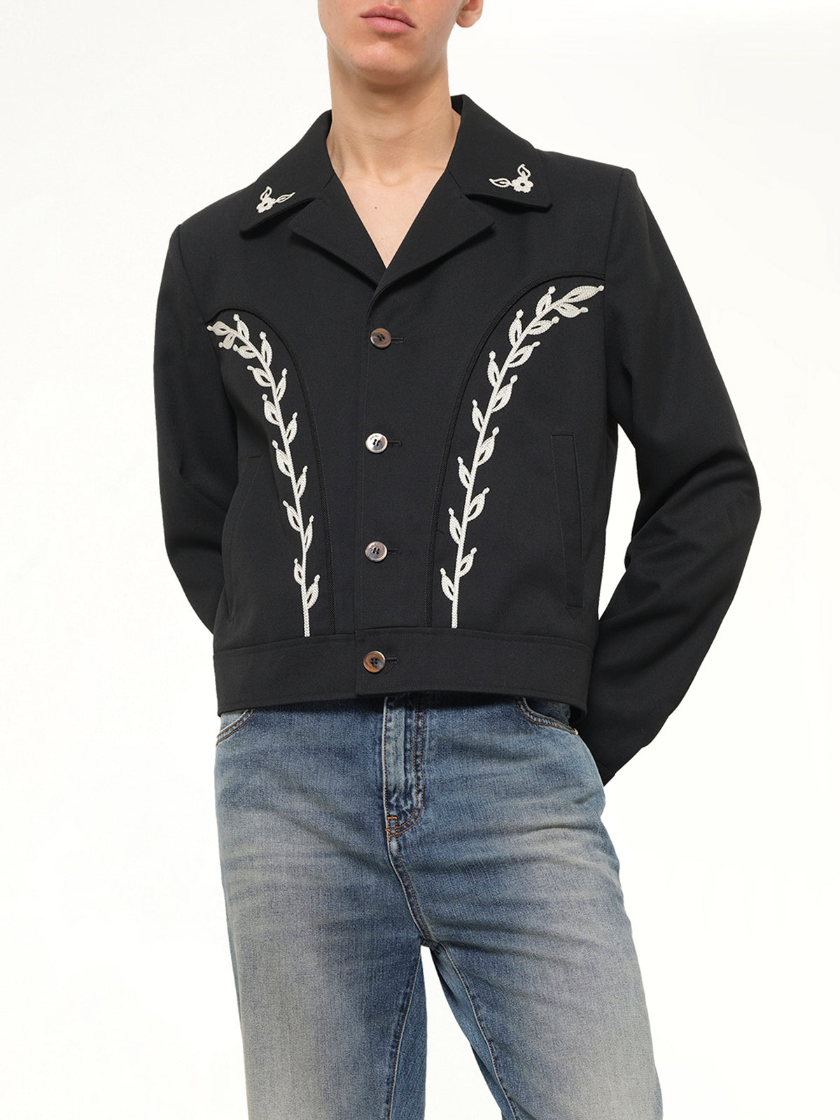 Cadet Western Jacket in Black