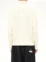 Crime Scene Cable Knit Sweater in Cream