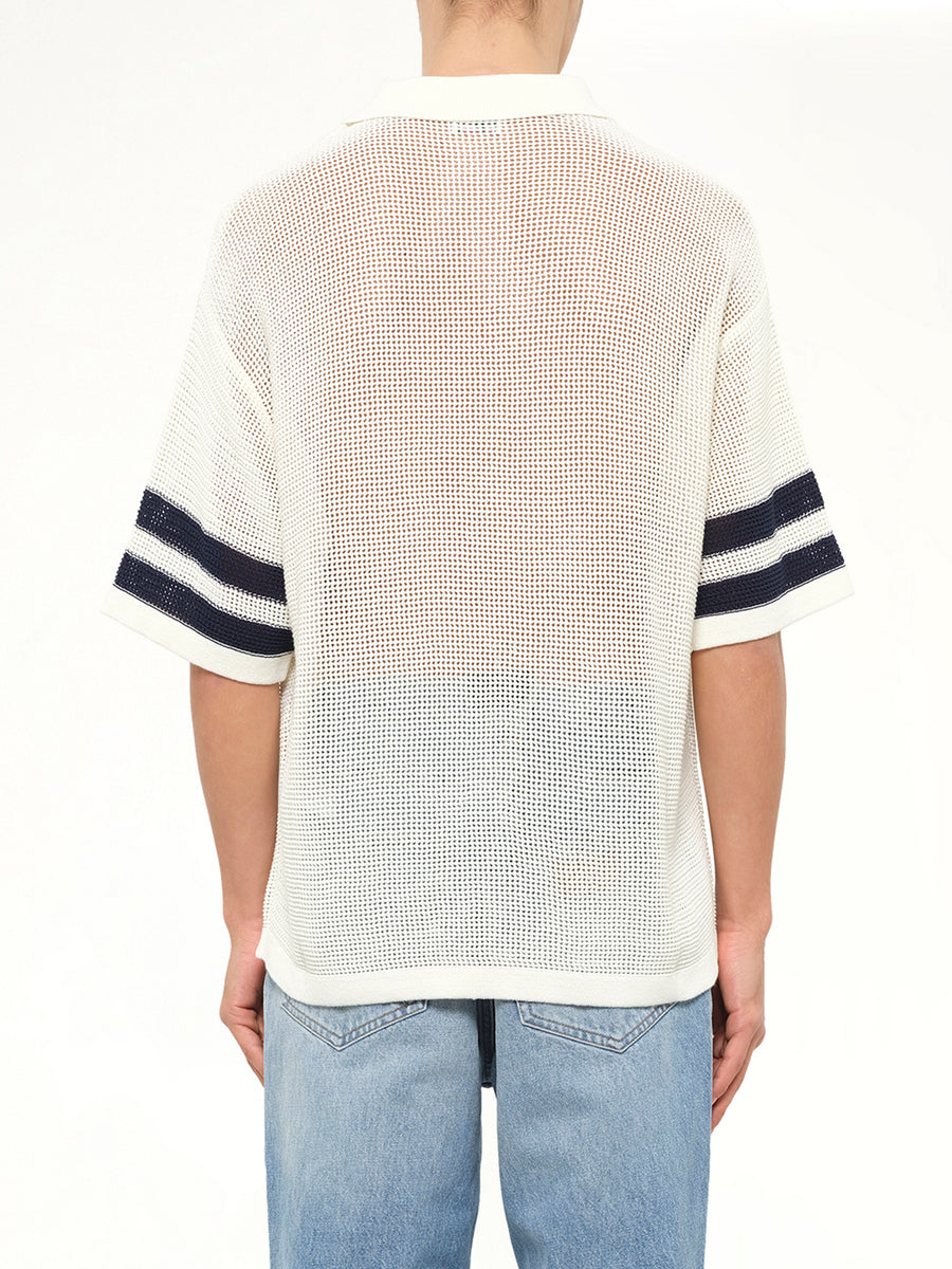 Crochet Polo in Off White