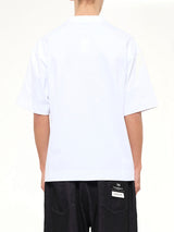 Embroidered Paint Splatter T-Shirt in White